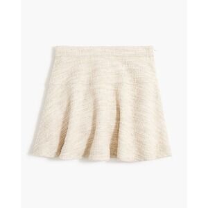 J Crew Crewcuts Girls Size 7 Ivory Gold Tweed Skirt Academia Clueless NWT‎